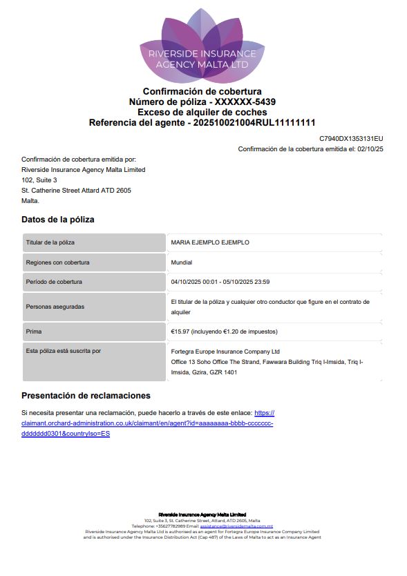 Póliza hasta el 31/08/2025