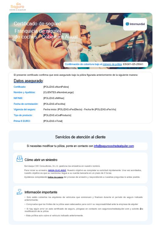 Póliza desde el 01/09/2025